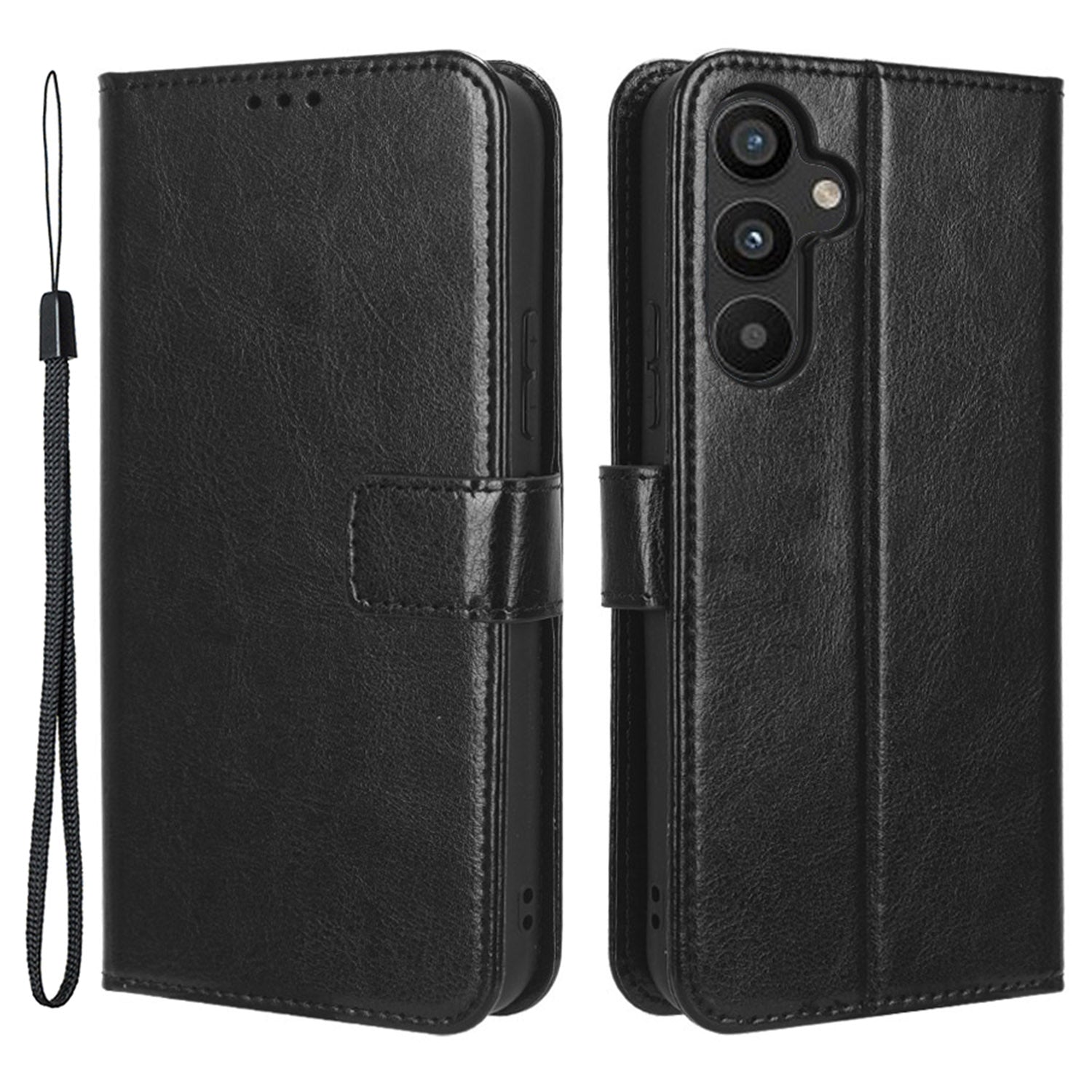 For Samsung Galaxy A34 5G Crazy Horse Texture Magnetic Cell Phone Case Wallet Foldable Stand Shockproof PU Leather Phone Cover with Strap For Samsung Galaxy A34 5G Crazy Horse Texture Magnetic Cell Phone Case Wallet Foldable Stand Shockproof PU Leather Phone Cover with Strap